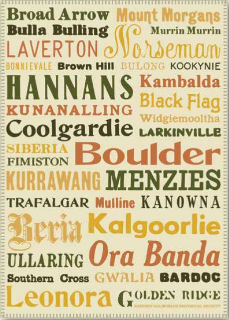 Tea Towel Eastern Goldfields Towns